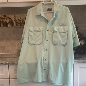 Salt Life Men’s Short Sleeve Button-Up Shirt in Mint